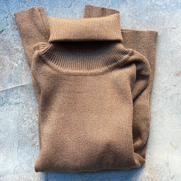 Never Fully Dressed Sweaters - 🎁 NWT Never Fully Dressed Shimmery Metallic Knit Turtleneck